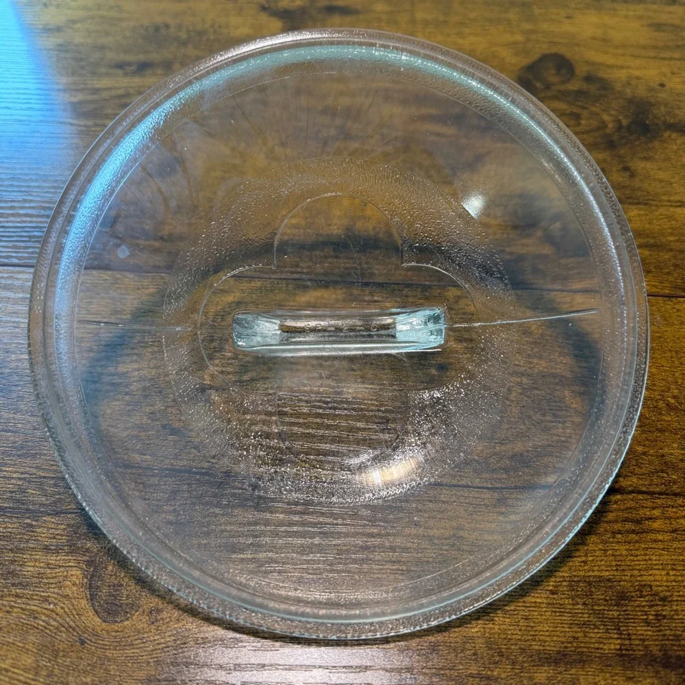 Vtg‎ Club Aluminum Clear Glass Replacement Lid SP-2-C 7.25 Inch Clover Design